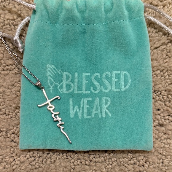 Silver Faith Pendant Necklace - Picture 1 of 6